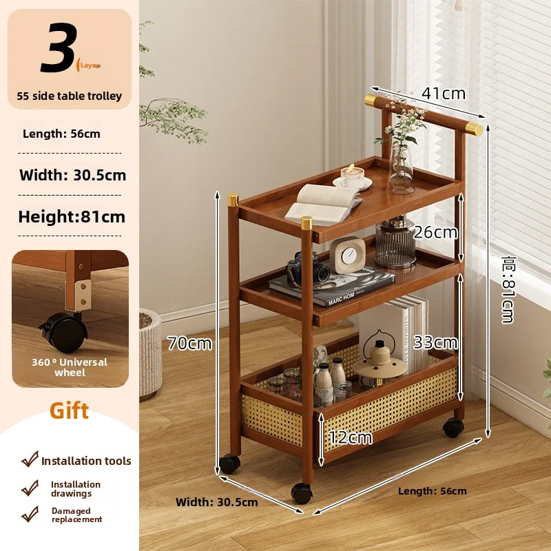 Stable Mobile trolley side table bedside table storage rack living room sofa side cabinet tea table snack truck
Stable Mobile trolley side table bedside table storage rack living room sofa side cabinet tea table snack truck