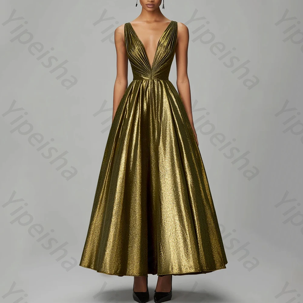 Elegant Luxury V-Neck Sleeveless Pleated A-Line Evening Dresses Exquisite High Quality Prom Party Gowns for Women Customized
Elegant Luxury V-Neck Sleeveless Pleated A-Line Evening Dresses Exquisite High Quality Prom Party Gowns for Women Customized