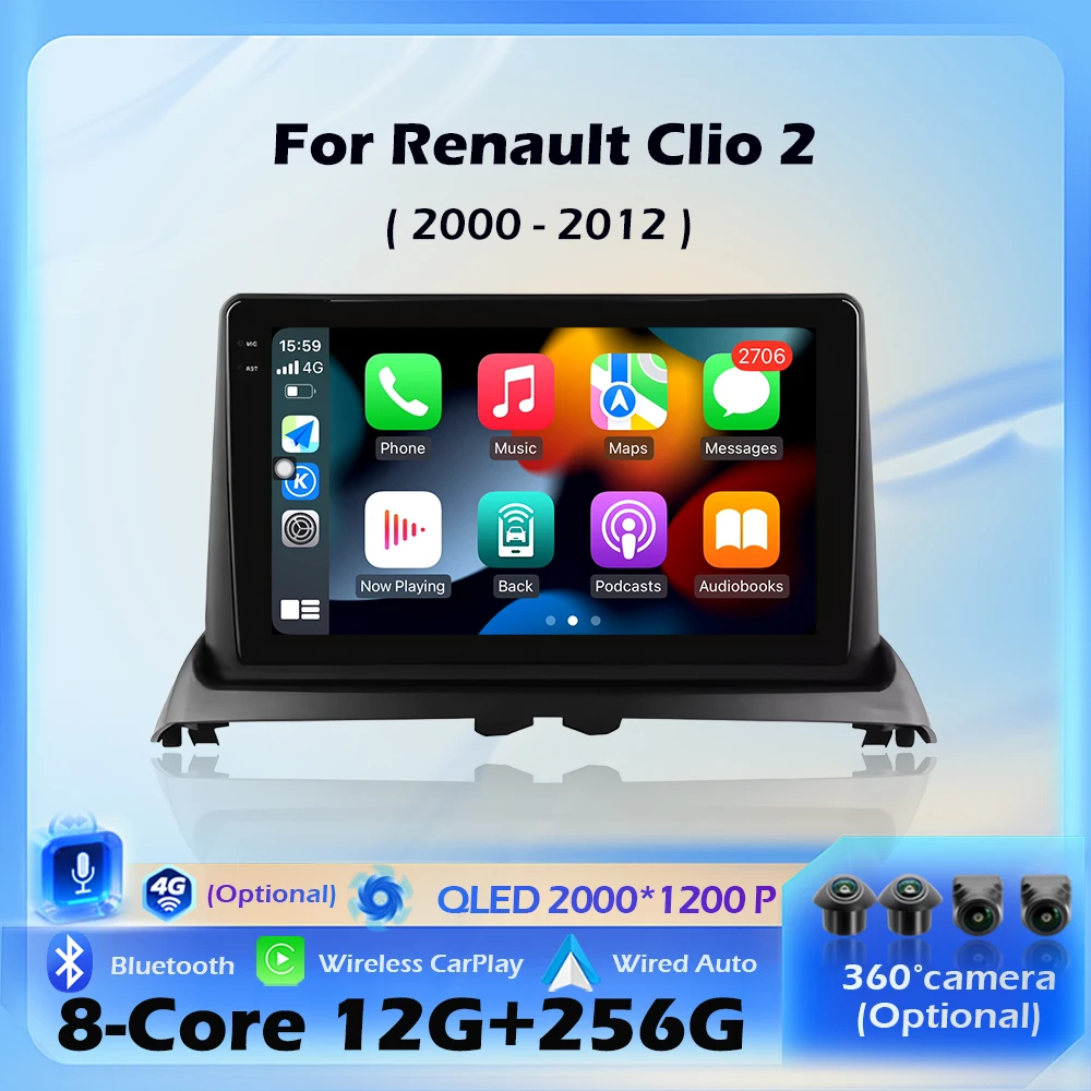 Автомагнитола Android 16 для Renault Clio 2 2000-2012, мультимедийный плеер, беспроводной CarPlay, навигация GPS, Wi-Fi, 9-дюймовый сенсорный экран
Автомагнитола Android 16 для Renault Clio 2 2000-2012, мультимедийный плеер, беспроводной CarPlay, навигация GPS, Wi-Fi, 9-дюймовый сенсорный экран