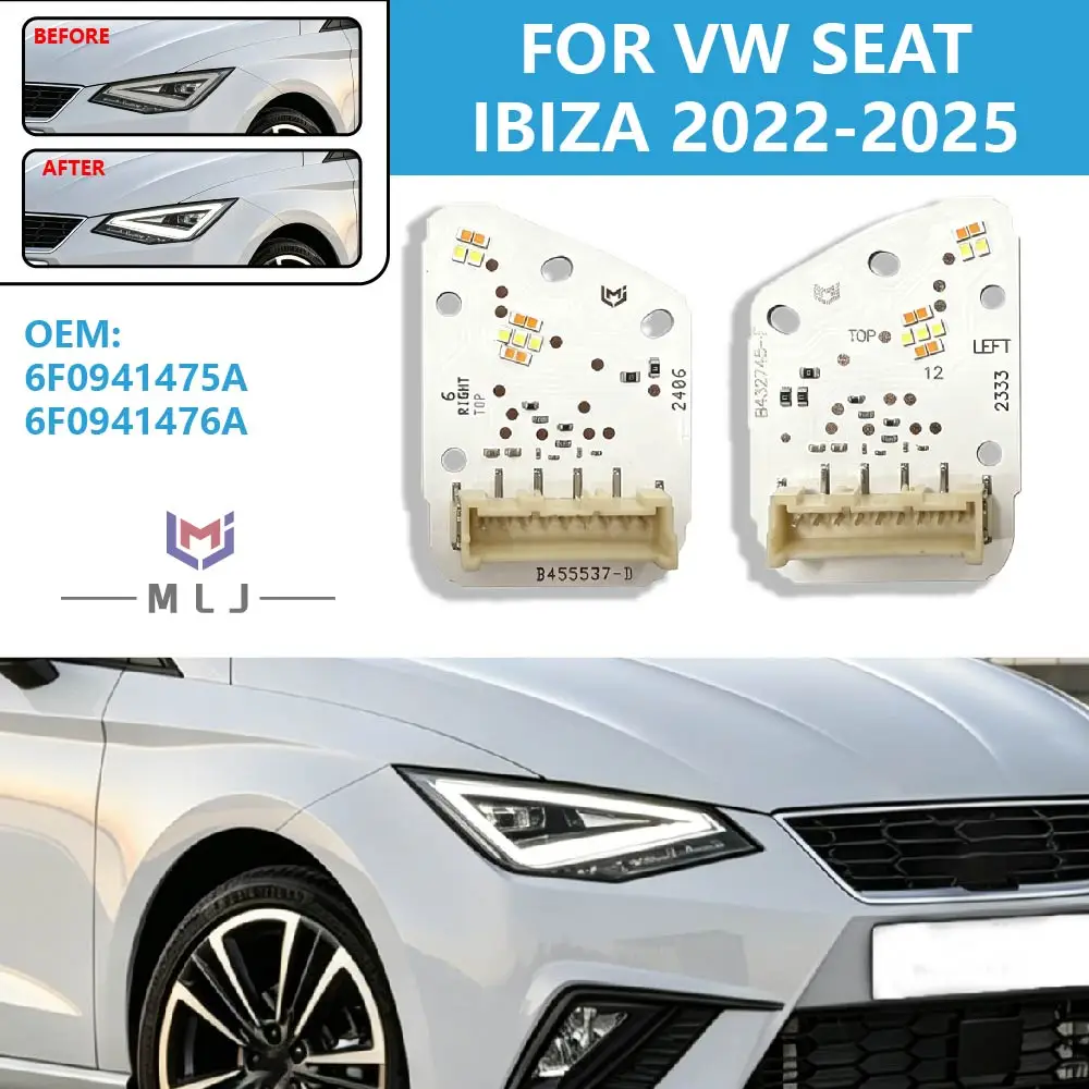 DRL LED Angel Eye light chip OEM 6F0941475A 6F0941476A For VW SEAT Ibiza 2022-2025 daytime running light chip Car Accessories
DRL LED Angel Eye light chip OEM 6F0941475A 6F0941476A For VW SEAT Ibiza 2022-2025 daytime running light chip Car Accessories