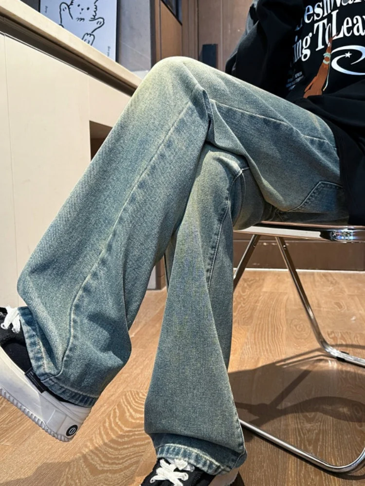 Washed Vintage Wide Leg Jeans Men's High Street Style Spring Autumn New Fashion Straight Cut Trousers Durable Casual Jeans
Washed Vintage Wide Leg Jeans Men's High Street Style Spring Autumn New Fashion Straight Cut Trousers Durable Casual Jeans