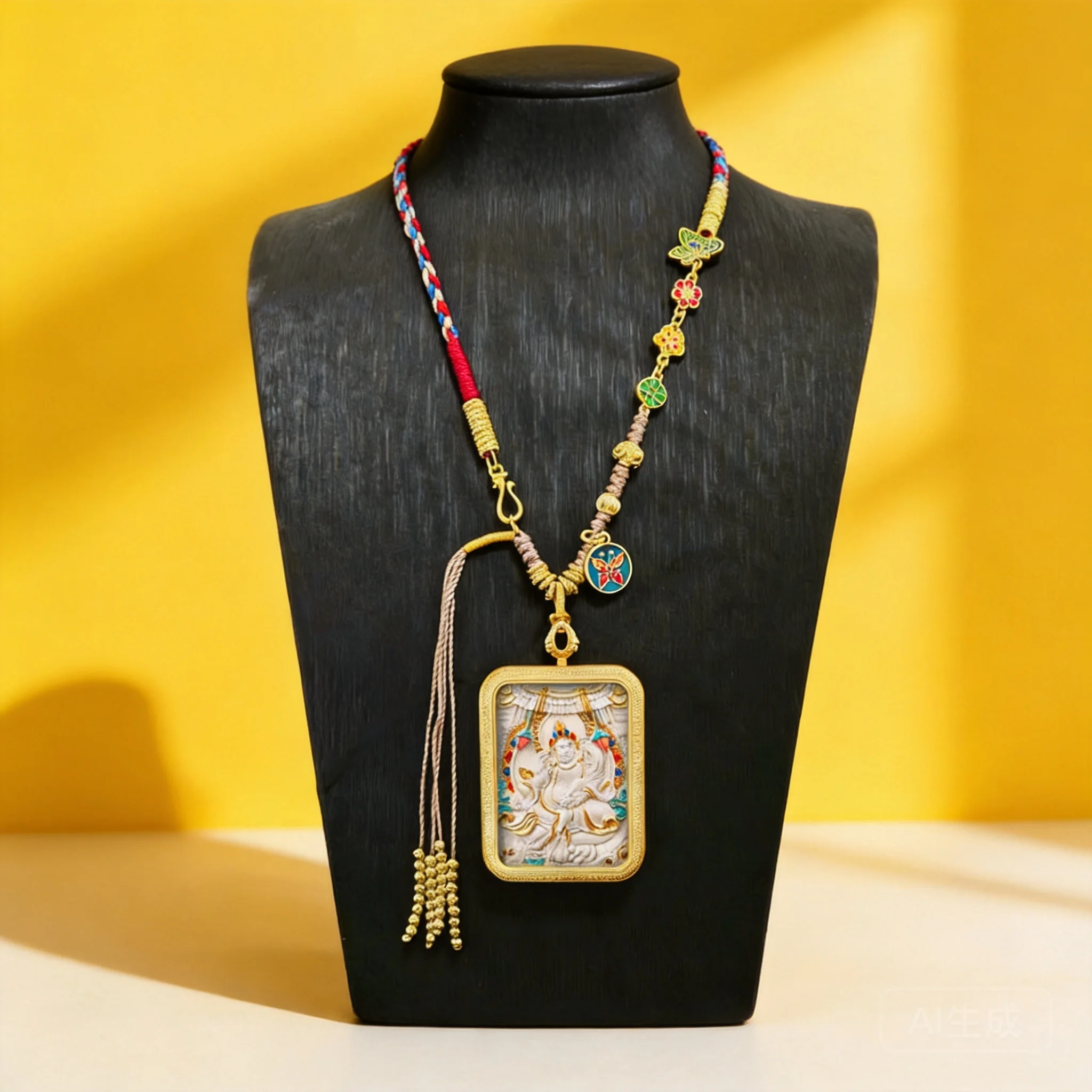 Tibetan Style Thangka Amulet Pendant Necklace 2026 Incense Ash Dot Painted Zhakiram Yellow Jambhala Medicine Buddha Pattern Reli
Tibetan Style Thangka Amulet Pendant Necklace 2026 Incense Ash Dot Painted Zhakiram Yellow Jambhala Medicine Buddha Pattern Reli
