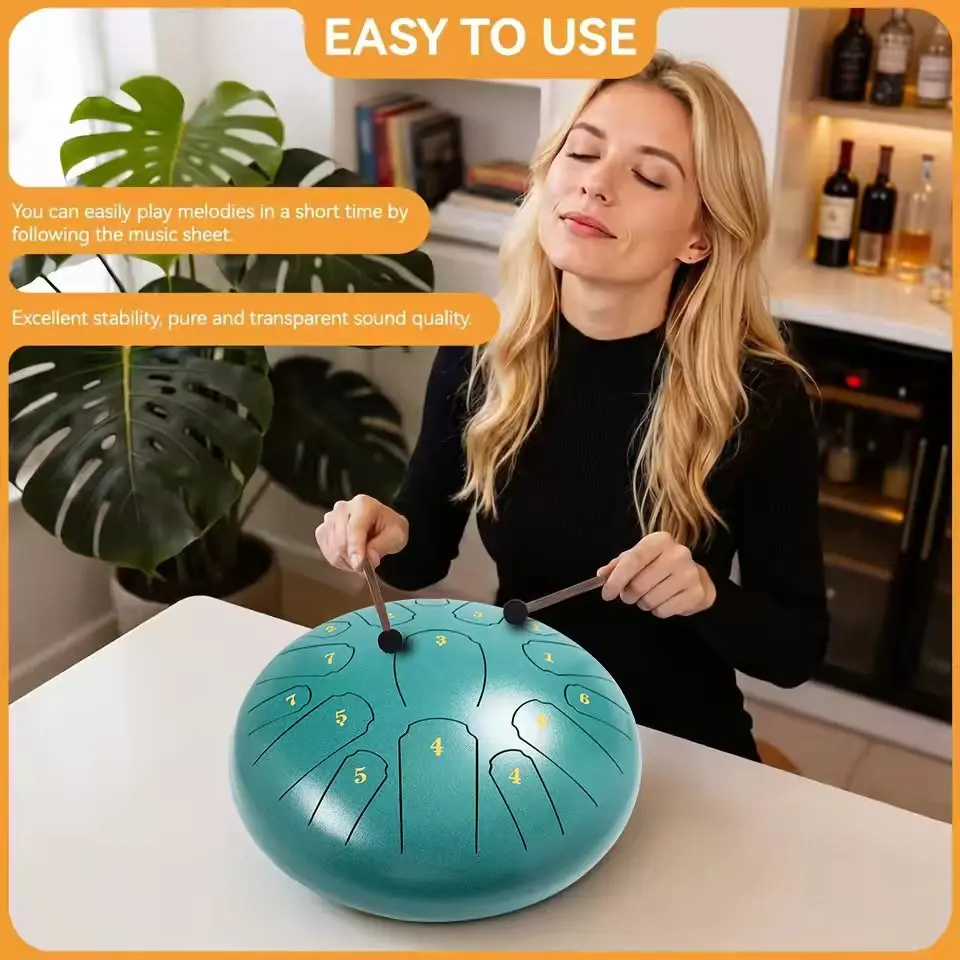 Steel Tongue Drum 12Inche 15 Note Steel Drums Rain Chime,Raindrop Drum,Rain Drum for Outside Garden Yoga/Meditation Percussion I
Steel Tongue Drum 12Inche 15 Note Steel Drums Rain Chime,Raindrop Drum,Rain Drum for Outside Garden Yoga/Meditation Percussion I
