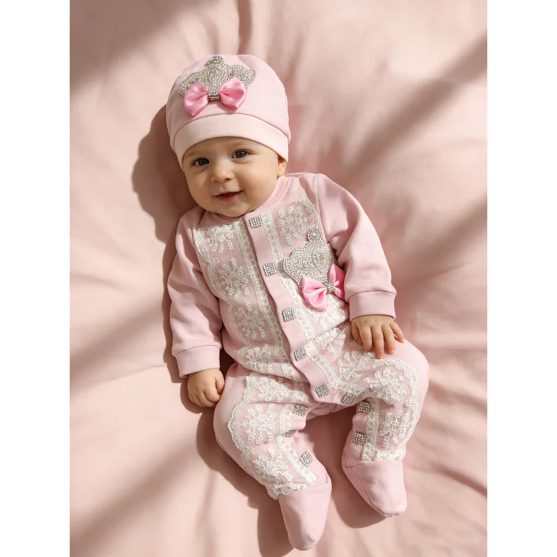 Multi-piece baby clothing set:Lace-trimmed bow-collar cotton jumpsuit - Breathable tight-fitting clothing,Soft Round Neck Romper
Multi-piece baby clothing set:Lace-trimmed bow-collar cotton jumpsuit - Breathable tight-fitting clothing,Soft Round Neck Romper