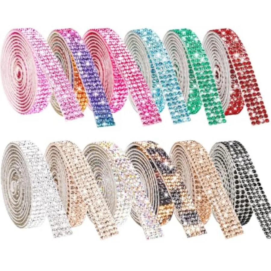 Self Adhesive Crystal Rhinestone Diamond Ribbon Rolls 0.9cm Wide Total Yards Multi-Functional DIY Decorative Bling Gemstone Art
Self Adhesive Crystal Rhinestone Diamond Ribbon Rolls 0.9cm Wide Total Yards Multi-Functional DIY Decorative Bling Gemstone Art