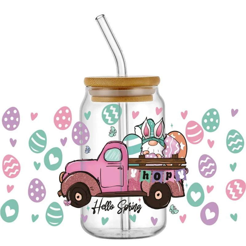 Easter Bunny UV DTF Sticker For 16oz Libbey Glass Cup Can Manana Wrap Transfer Sticker DIY Logo Cup Wraps
Easter Bunny UV DTF Sticker For 16oz Libbey Glass Cup Can Manana Wrap Transfer Sticker DIY Logo Cup Wraps