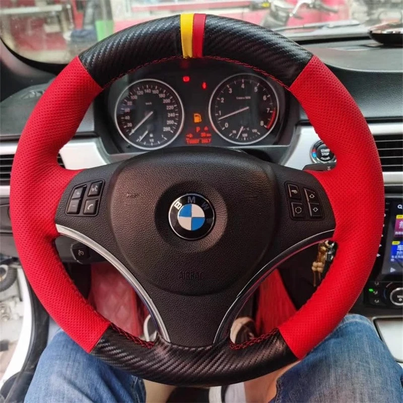 For BMW 1 3 Series E82 E87 120i 130i E90 320i 2008-2013 X1 2011 Hand-stitched carbon fibre genuine Leather Steering Wheel Cover
For BMW 1 3 Series E82 E87 120i 130i E90 320i 2008-2013 X1 2011 Hand-stitched carbon fibre genuine Leather Steering Wheel Cover