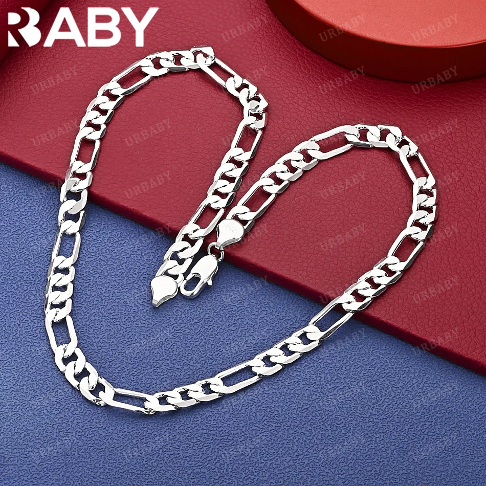 URBABY 40-60cm 925 Sterling Silver Chain Necklace Anniversary Gift Popular Wild Fashion Romantic Jewelry
URBABY 40-60cm 925 Sterling Silver Chain Necklace Anniversary Gift Popular Wild Fashion Romantic Jewelry