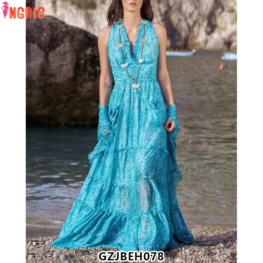 2025 New African Halterneck Strapless Lacing a Line Loose Print Long Dress Women Sehe Fashion-GZJBEH078
2025 New African Halterneck Strapless Lacing a Line Loose Print Long Dress Women Sehe Fashion-GZJBEH078