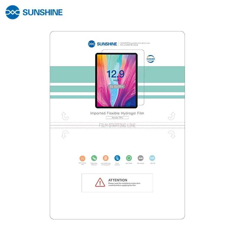 12.9 Inch Tablets Hydrogel Film SUNSHINE SS-057P+ For IPAD Tablet Screen Protector Sheet 230*320MM For Film Cutting Machine
12.9 Inch Tablets Hydrogel Film SUNSHINE SS-057P+ For IPAD Tablet Screen Protector Sheet 230*320MM For Film Cutting Machine