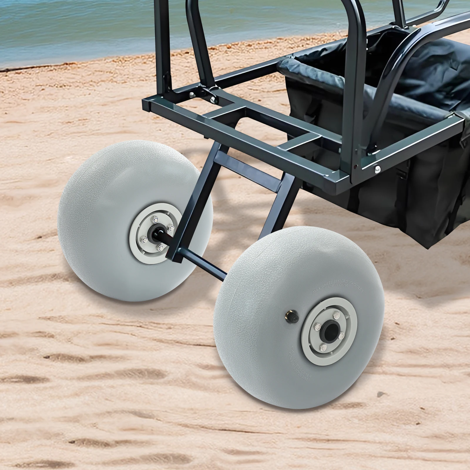Grey Inflatable Beach Wheel(2 Pieces) PU+Brass+Stainless Steel - 99.21Lbs Per Wheel Load-Bearing&0.87In Mounting Diameter
Grey Inflatable Beach Wheel(2 Pieces) PU+Brass+Stainless Steel - 99.21Lbs Per Wheel Load-Bearing&0.87In Mounting Diameter