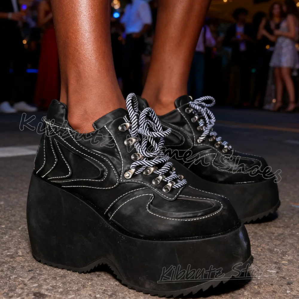 Кроссовки на платформе со шнуровкой, круглым носком, толстой подошвой, кожаные разноцветные пикантные туфли для девочек, модная спортивная роскошная уличная обувь, новинка
Кроссовки на платформе со шнуровкой, круглым носком, толстой подошвой, кожаные разноцветные пикантные туфли для девочек, модная спортивная роскошная уличная обувь, новинка