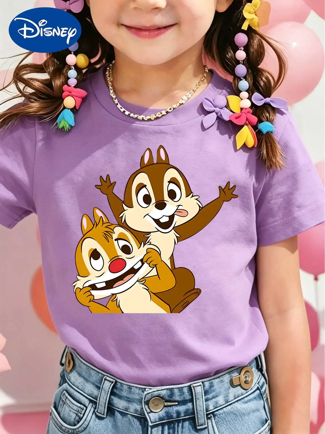 Disney Chip and Dale Hug Short-Sleeve T-Shirt for Kids, Summer Loose-Fitting T-Shirt for Girls
Disney Chip and Dale Hug Short-Sleeve T-Shirt for Kids, Summer Loose-Fitting T-Shirt for Girls