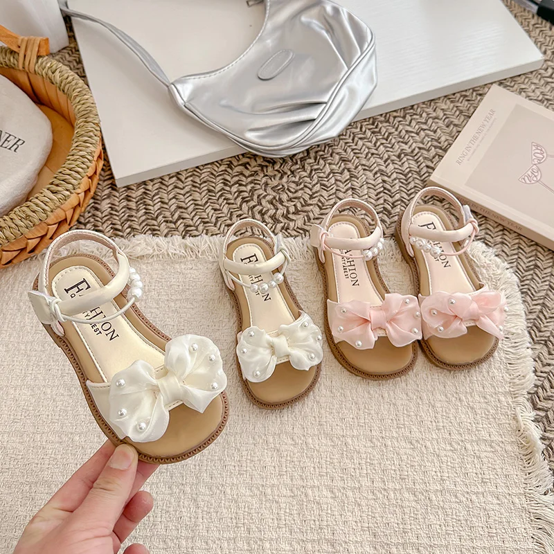 Toddler Girls Pearl Bow Decor Open Toe Sandals Kids Elastic Strap Non-slip Soft Sole Kids Summer Princess Shoes
Toddler Girls Pearl Bow Decor Open Toe Sandals Kids Elastic Strap Non-slip Soft Sole Kids Summer Princess Shoes