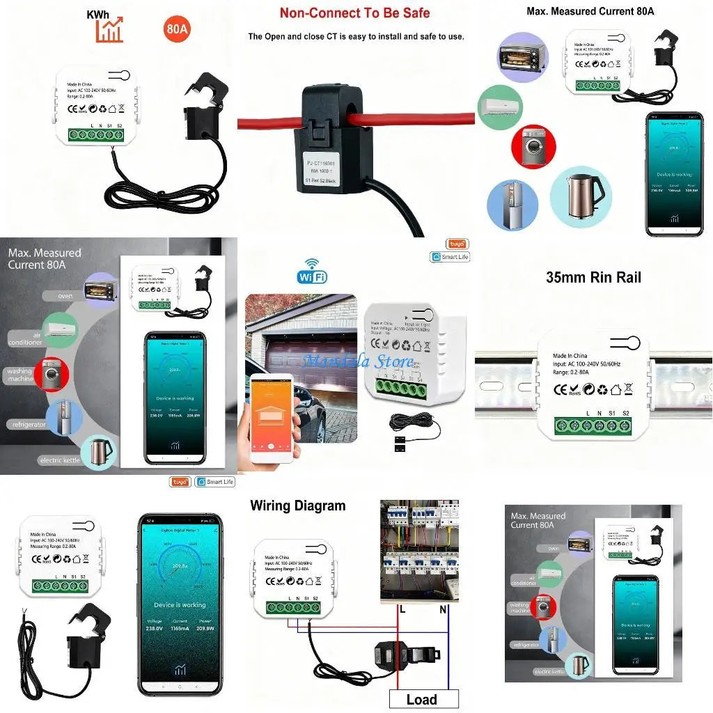 U2JC Зажим для устройства изменения напряжения тока Мониторы мощности Устройство мониторинга статистики электричества
U2JC Зажим для устройства изменения напряжения тока Мониторы мощности Устройство мониторинга статистики электричества