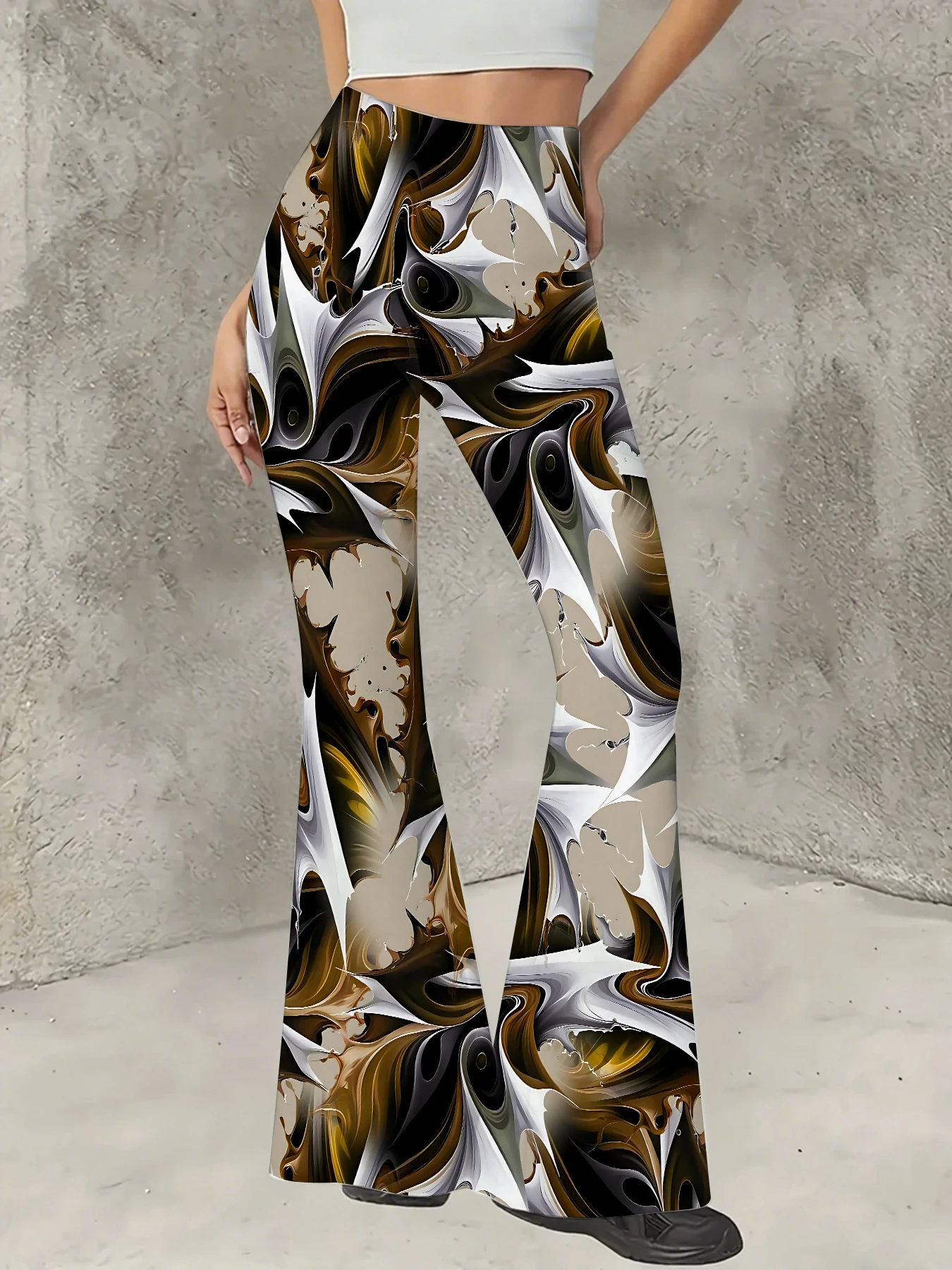 Women's Boho Printed Flare Pants Vintage Knit High Waist Wide Leg Trousers
Women's Boho Printed Flare Pants Vintage Knit High Waist Wide Leg Trousers