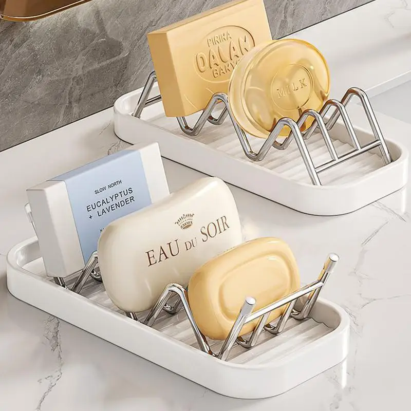 〔CB29〕Stainless Steel Drainage Soap Box Simple Style Household Bathroom Soap Storage Rack With Drain Tray Creative Anti Slip Rac
〔CB29〕Stainless Steel Drainage Soap Box Simple Style Household Bathroom Soap Storage Rack With Drain Tray Creative Anti Slip Rac