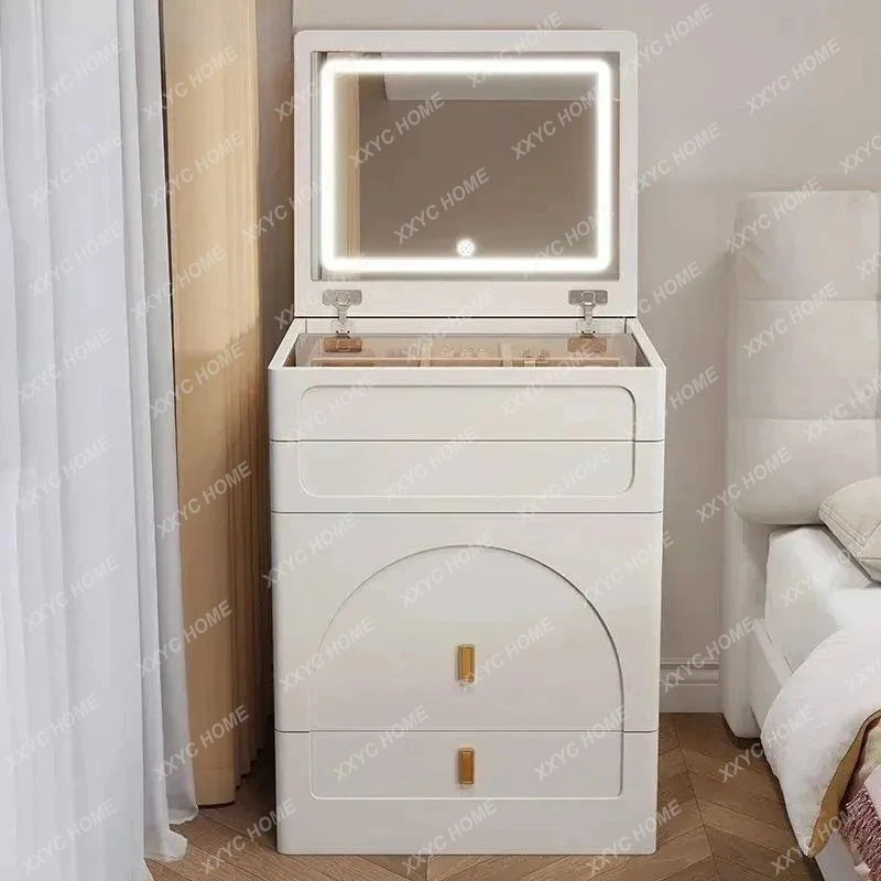 D Bedside Table Integrated Small Apartment Makeup Table Cream Wind Flip Dresser Bedroom Simple Modern 50cm
D Bedside Table Integrated Small Apartment Makeup Table Cream Wind Flip Dresser Bedroom Simple Modern 50cm