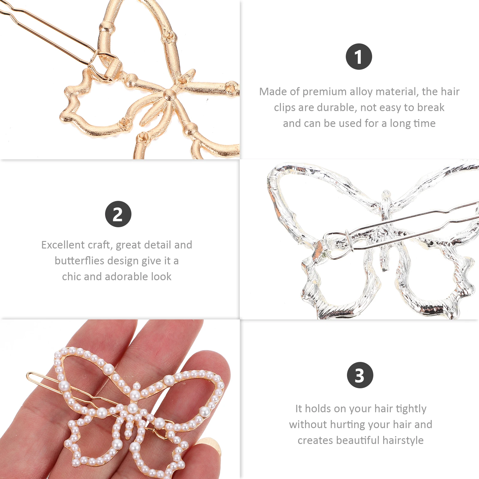4 Pcs Clip Durable Alloy Hair Accessory Women Hair Accessory Hairpins Barrettes Styling Tools
4 Pcs Clip Durable Alloy Hair Accessory Women Hair Accessory Hairpins Barrettes Styling Tools