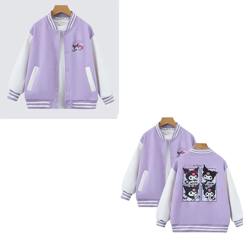 Детский костюм Sanrio Kuromi Kawaii хлопчатобумажная бейсбольная куртка, спортивные брюки, комплект из двух предметов, детский осенний костюм, подарок на день рождения
Детский костюм Sanrio Kuromi Kawaii хлопчатобумажная бейсбольная куртка, спортивные брюки, комплект из двух предметов, детский осенний костюм, подарок на день рождения