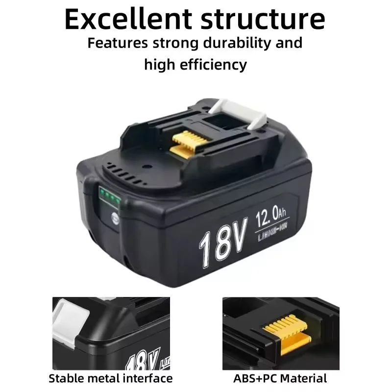 For Makita 18V Battery Rechargeable Battery 18650 Lithium-ion Cell Suitable For Makita Power Tool BL1860 BL1830 LXT400 BL1850
For Makita 18V Battery Rechargeable Battery 18650 Lithium-ion Cell Suitable For Makita Power Tool BL1860 BL1830 LXT400 BL1850