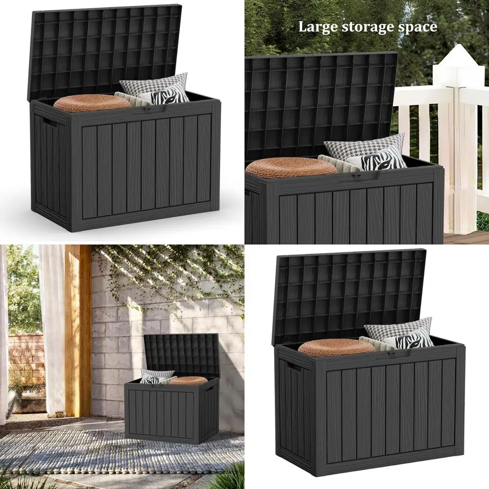 45-галонная устойчивая к атмосферным воздействиям коробка из смолы с запирающейся крышкой для хранения наружного патио, бассейна и сада
45-галонная устойчивая к атмосферным воздействиям коробка из смолы с запирающейся крышкой для хранения наружного патио, бассейна и сада