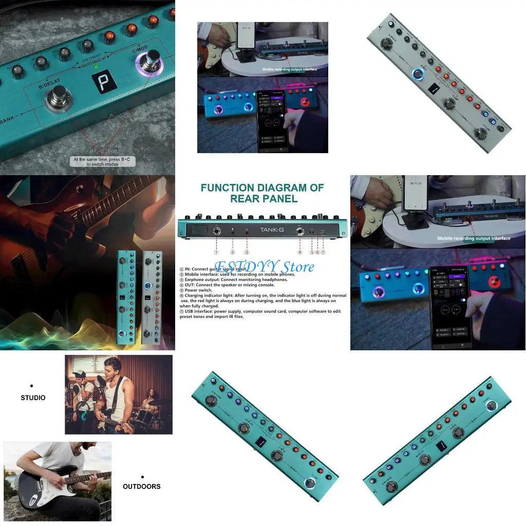 G6DE Electric Guitar Pedal Effector 3 Delays 3 Reverbs Guitar Effects Pedal
G6DE Electric Guitar Pedal Effector 3 Delays 3 Reverbs Guitar Effects Pedal