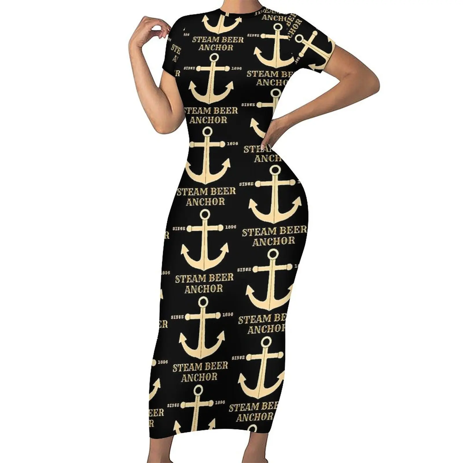 Gold Anchor Steam Bodycon Dress Womens Since 1896 Modern Maxi Dresses Summer Short Sleeve Street Style Custom Oversized Dress
Gold Anchor Steam Bodycon Dress Womens Since 1896 Modern Maxi Dresses Summer Short Sleeve Street Style Custom Oversized Dress