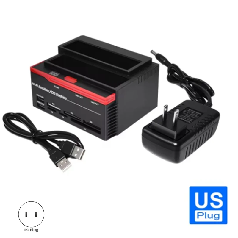 Durable-2.5/3.5In USB 3.0/Type C To 2 SATA Ports 1 IDE Port Hub Hard Drive Disk Docking Station MS/M2/CF/TF Card Reader US Plug,
Durable-2.5/3.5In USB 3.0/Type C To 2 SATA Ports 1 IDE Port Hub Hard Drive Disk Docking Station MS/M2/CF/TF Card Reader US Plug,