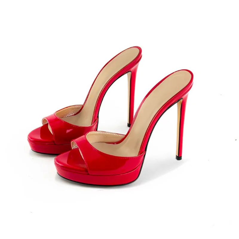 Peep Toe Platform Pumps Shinny Patent Leather Slip on Female Shoes 14cm 16cm pu Banquet Footwears Red Black Pink Nude
Peep Toe Platform Pumps Shinny Patent Leather Slip on Female Shoes 14cm 16cm pu Banquet Footwears Red Black Pink Nude