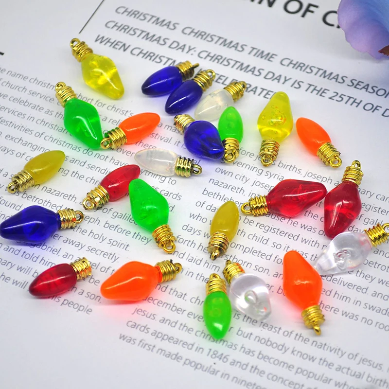 100pcs Light Bulb Beads Christmas Decor Mixed-color Light-shaped Pendants DIY Ornament New Year Xmas Tree Hanging Party Supply
100pcs Light Bulb Beads Christmas Decor Mixed-color Light-shaped Pendants DIY Ornament New Year Xmas Tree Hanging Party Supply