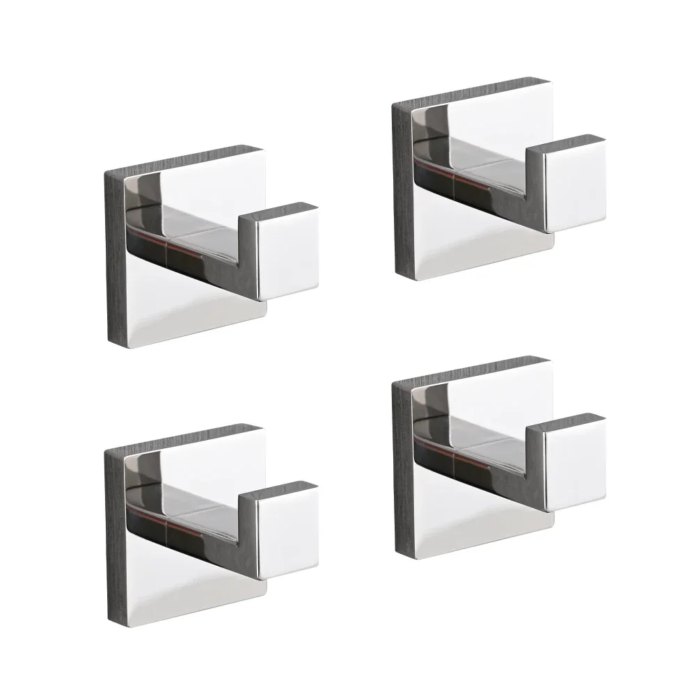 4 Pack Wall-Mounted Stainless Steel Bathroom Towel Hooks/Coat Hooks for Bathroom, Bedroom, Kitchen
4 Pack Wall-Mounted Stainless Steel Bathroom Towel Hooks/Coat Hooks for Bathroom, Bedroom, Kitchen