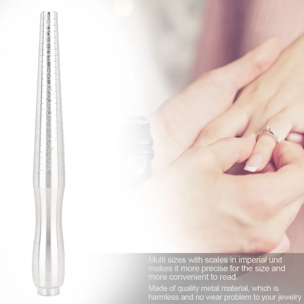 Precision Metal Material Ring Sizer Silver Color US Sizes Ring Mandrel Finger Gauge Ring Making
Precision Metal Material Ring Sizer Silver Color US Sizes Ring Mandrel Finger Gauge Ring Making
