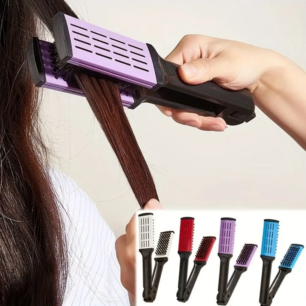 Bristle Hairdressing Straightener V-Shape Anti-static Hairdressing Clamp Comb Nylon Bristle Anti-slip Curling Plywood Comb
Bristle Hairdressing Straightener V-Shape Anti-static Hairdressing Clamp Comb Nylon Bristle Anti-slip Curling Plywood Comb