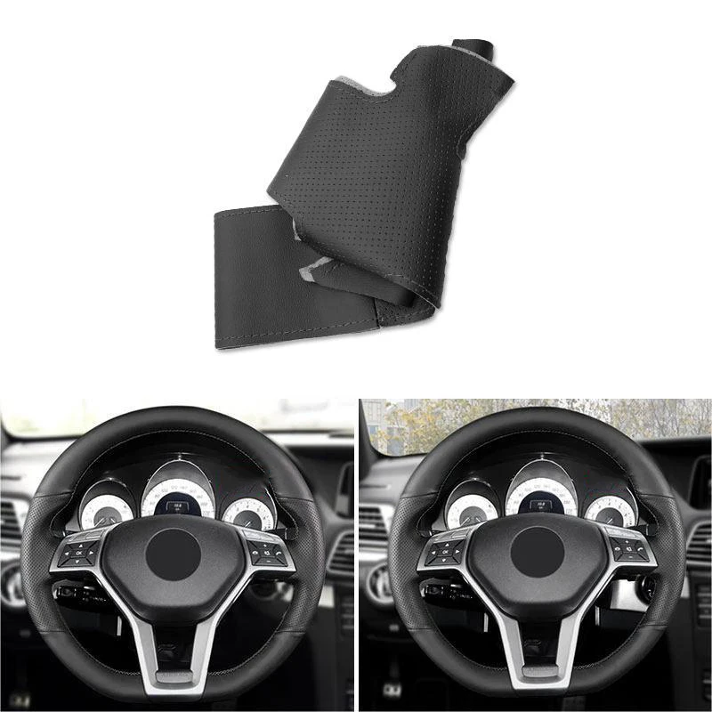 Hand Braid Car-styling Steering Wheel Cover Leather Trim Black For Mercedes Benz A45 AMG W176 C63 W204 CLA C117 CLS S-Model
Hand Braid Car-styling Steering Wheel Cover Leather Trim Black For Mercedes Benz A45 AMG W176 C63 W204 CLA C117 CLS S-Model