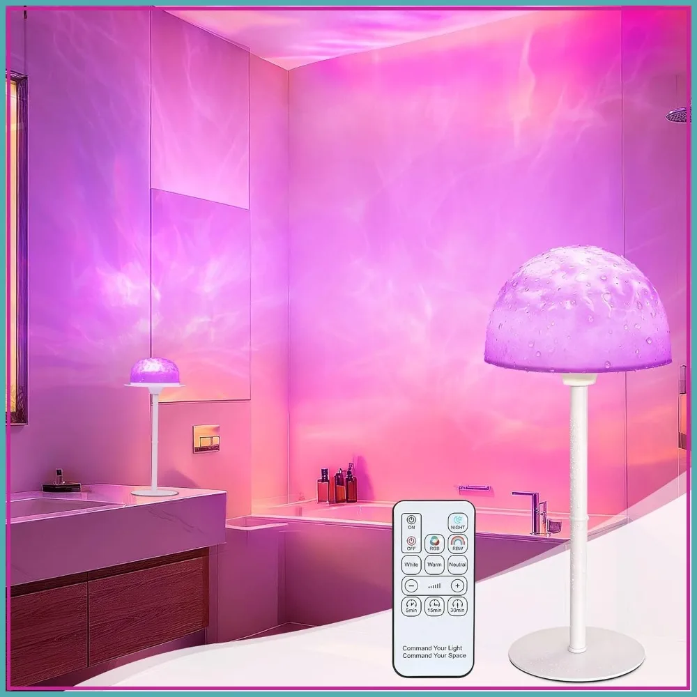 2-in-1 Cordless Rechargeable Shower Lamp with Adjustable Height, 10 Color Ocean Wave Projector for Bathroom
2-in-1 Cordless Rechargeable Shower Lamp with Adjustable Height, 10 Color Ocean Wave Projector for Bathroom