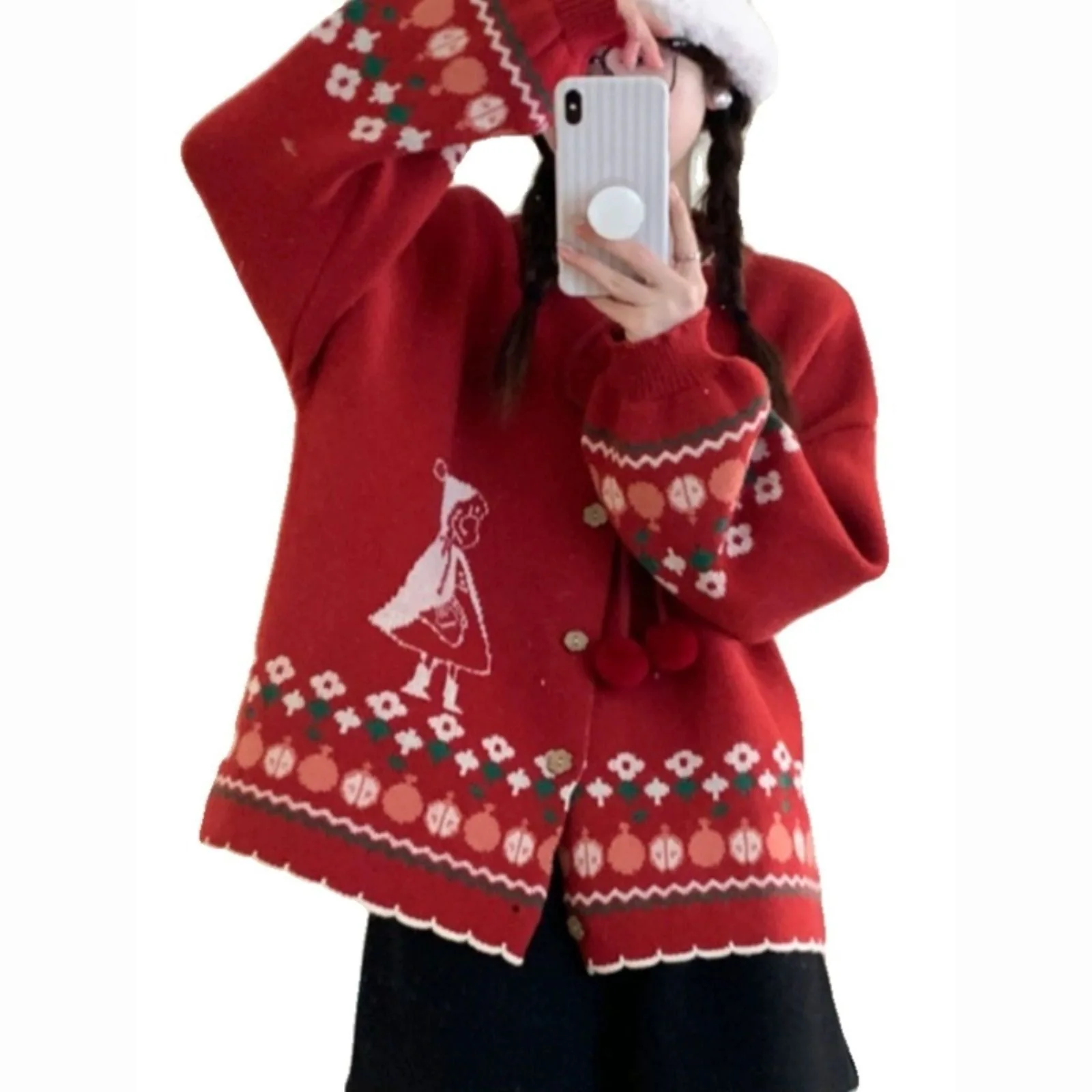 Retro American Sle Knitted Cardigan Outerwear Lazy Sle Cisas Island Wind loween Long Sve round Ne Mid-Length ...
Retro American Sle Knitted Cardigan Outerwear Lazy Sle Cisas Island Wind loween Long Sve round Ne Mid-Length ...