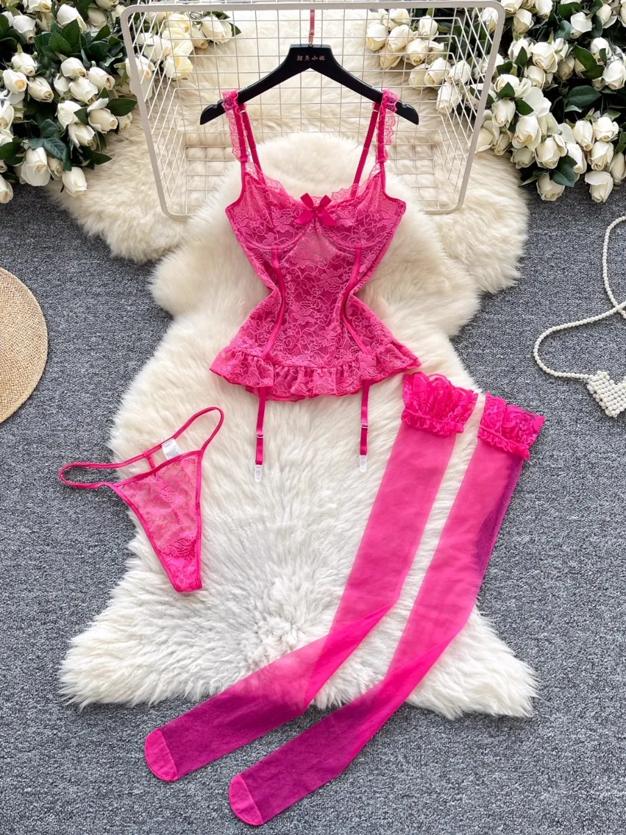 Foamlina European Sexy Mesh Lace Halter Bandeau Top Pure Desire Hot Girl Women Summer Thin Camisole Vest Outfit Set
Foamlina European Sexy Mesh Lace Halter Bandeau Top Pure Desire Hot Girl Women Summer Thin Camisole Vest Outfit Set