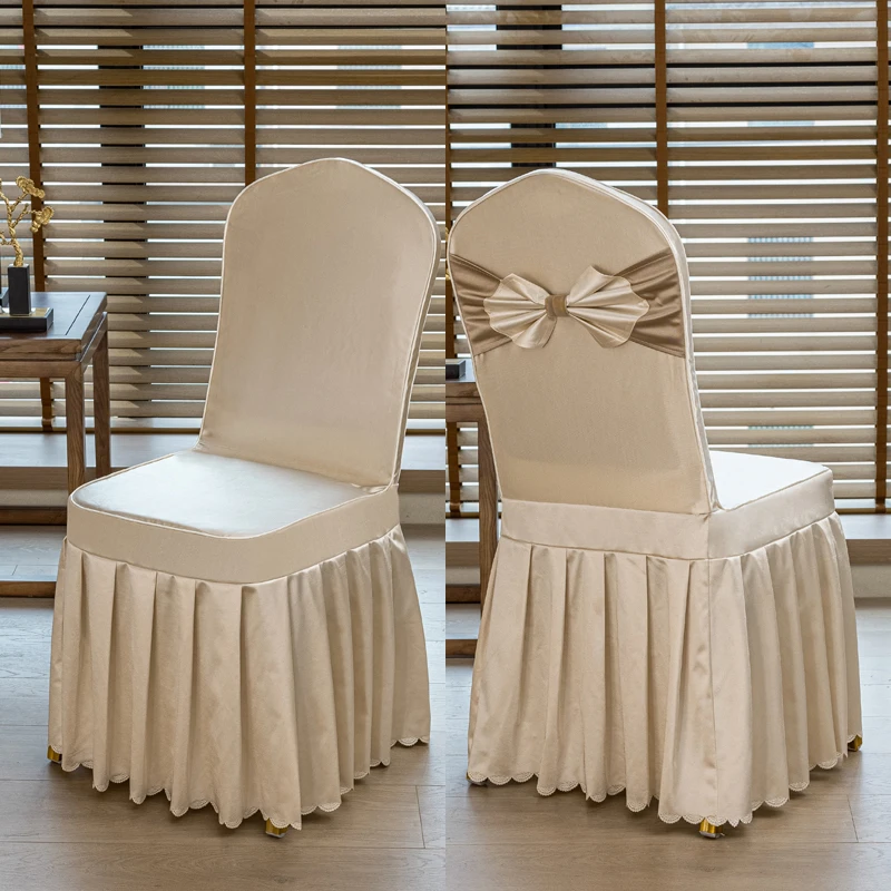 Customized hotel chair cover, pleated group, bow, chair cover, hotel restaurant banquet stool cover, satin glossy
Customized hotel chair cover, pleated group, bow, chair cover, hotel restaurant banquet stool cover, satin glossy