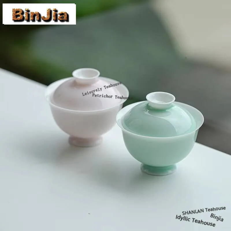 110ml Solid Color Glazed Cover Bowl Zen Ceramic Thin Tire Gaiwan Vintage Anti-scald Tea Tureen Tea Brewing Cafes Gift Teaware
110ml Solid Color Glazed Cover Bowl Zen Ceramic Thin Tire Gaiwan Vintage Anti-scald Tea Tureen Tea Brewing Cafes Gift Teaware