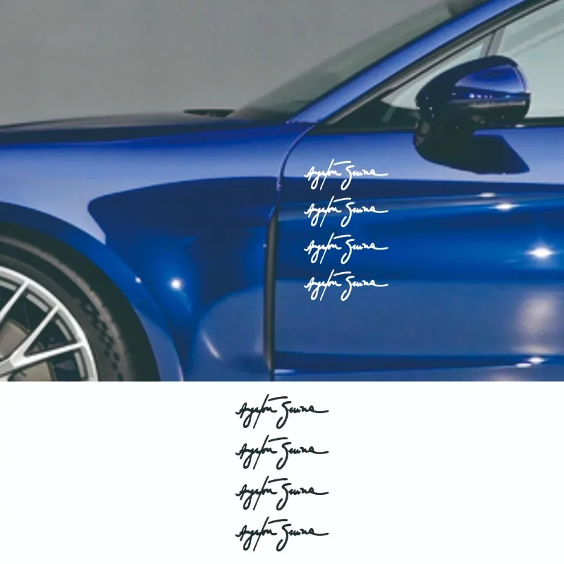 Personality 4 Pcs/ Lot Ayrton Senna Signature Car Stickers Accessories Motorcycle Cover Scratches Waterproof PVC 11cm *4cm
Personality 4 Pcs/ Lot Ayrton Senna Signature Car Stickers Accessories Motorcycle Cover Scratches Waterproof PVC 11cm *4cm