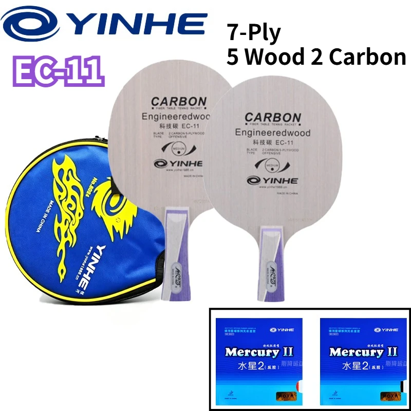 YINHE EC-11 7Ply Table Tennis Racket Blade 5 Wood 2 Carbon Offensive Professional Competition Training Ping Pong Paddle with Bag
YINHE EC-11 7Ply Table Tennis Racket Blade 5 Wood 2 Carbon Offensive Professional Competition Training Ping Pong Paddle with Bag