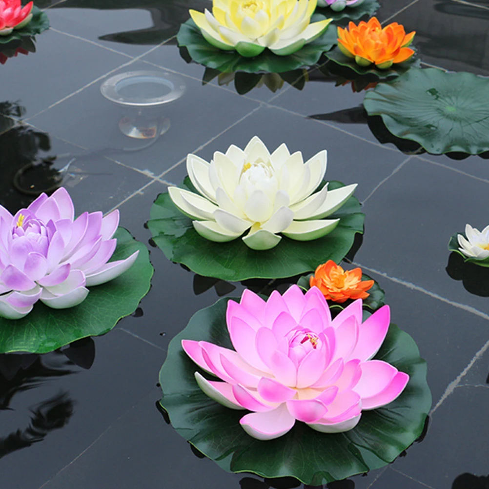 8 Pcs Artificial Lotus Fake Water Flowers Simulation Floating Pond Decoration Wedding Ornaments
8 Pcs Artificial Lotus Fake Water Flowers Simulation Floating Pond Decoration Wedding Ornaments