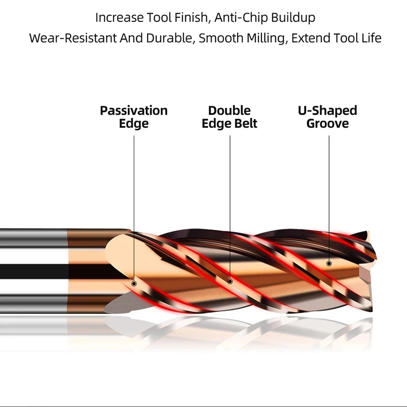 HRC55 CNC Alloy Milling Cutter Carbide CNC End Mill 4 Flutes Machine Cutter Tools For Metal 5 6 8 Shank Tungsten Steel endmills
HRC55 CNC Alloy Milling Cutter Carbide CNC End Mill 4 Flutes Machine Cutter Tools For Metal 5 6 8 Shank Tungsten Steel endmills