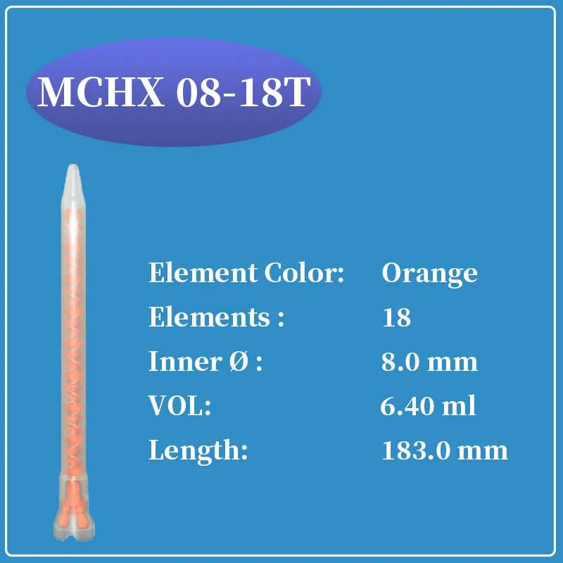 Mixer MCHX 08-18T two-component static mixer 100pcs
Mixer MCHX 08-18T two-component static mixer 100pcs