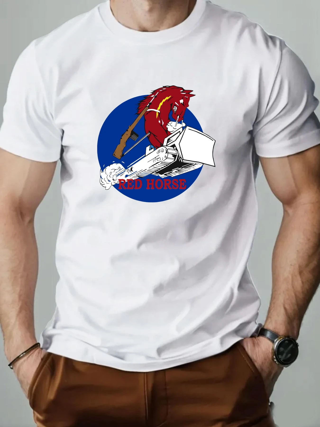 Men's Cartoon Printed T-Shirt 100% Cotton Round Neck Casual Short Sleeve Summer Fashion High Quality Gym Round T-Shirt
Men's Cartoon Printed T-Shirt 100% Cotton Round Neck Casual Short Sleeve Summer Fashion High Quality Gym Round T-Shirt