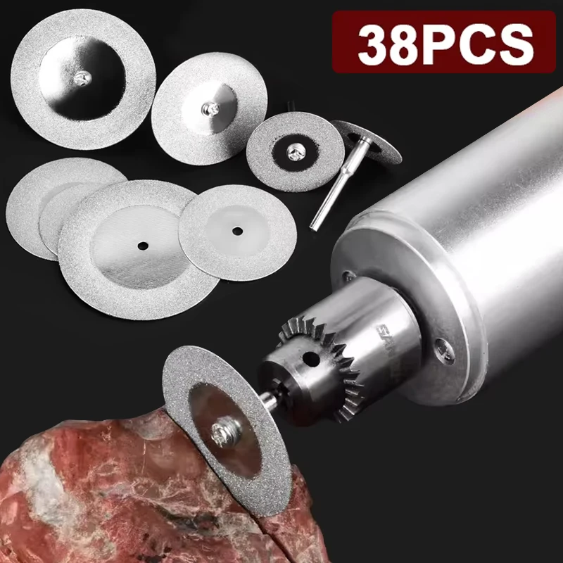38PCS/lot Mini Diamond Saw Blade Silver Cutting Discs saw Circular Cutting Discwith for Dremel Drill Fit Rotary Tool
38PCS/lot Mini Diamond Saw Blade Silver Cutting Discs saw Circular Cutting Discwith for Dremel Drill Fit Rotary Tool