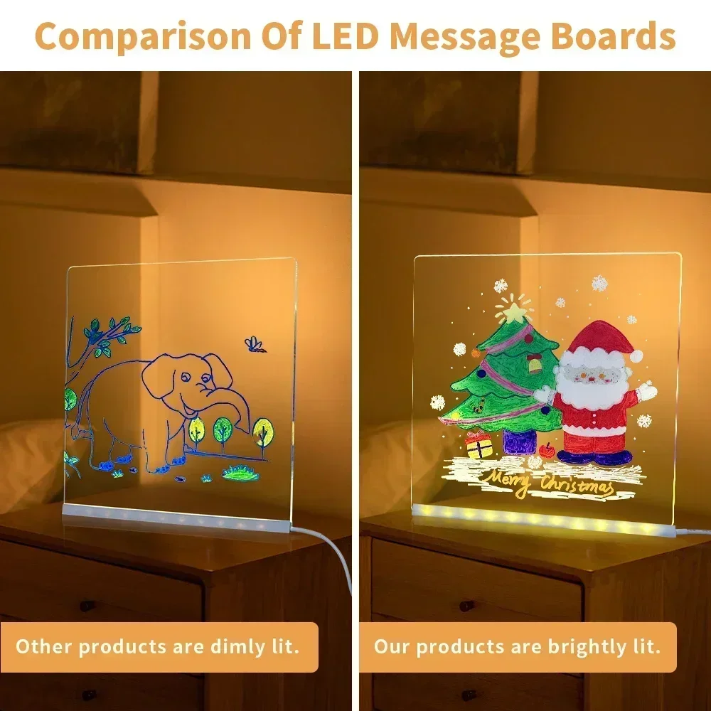 Customizable LED Night Light & Drawing Board Combo - Acrylic Material, Perfect for Creating Festive Atmosphere
Customizable LED Night Light & Drawing Board Combo - Acrylic Material, Perfect for Creating Festive Atmosphere