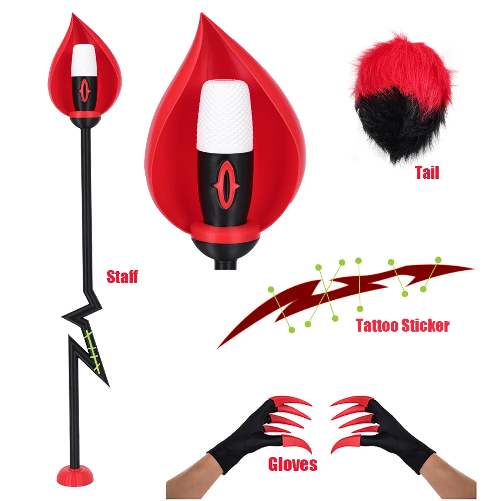 Alastor Cosplay Microphone Case Staff Gloves Tattoo Sticker Radio Wand Stick Tail Prop Hell Inn Disfraz Costume Adult Halloween
Alastor Cosplay Microphone Case Staff Gloves Tattoo Sticker Radio Wand Stick Tail Prop Hell Inn Disfraz Costume Adult Halloween