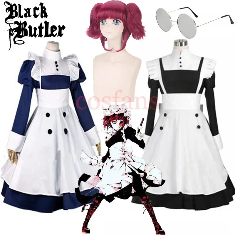ABC123Japanese Anime Black Butler Kuroshitsuji Mey Rin Maid Costume Woman Cosplay Costumes Dress + Apron For Hals,3'f.5;j.8
ABC123Japanese Anime Black Butler Kuroshitsuji Mey Rin Maid Costume Woman Cosplay Costumes Dress + Apron For Hals,3'f.5;j.8